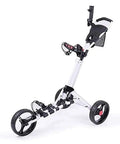 Hardcore Three Wheel Golf Pull Cart With Quick Snap Fold Design And Heavy Duty Aluminum Build For Smooth Rolling Across Any Course