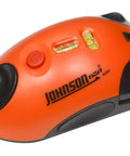 Interior Range Laser Level with 30 Ft Projection, High Visibility Orange, heavy-duty construction, compact design shown at angle