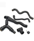 Six Piece Engine Crankcase Vacuum Hose Kit That Fits MK4 VWs For Smooth Soot-Free Operation With Reliable 06a103247 And 06a103221af Replacement Parts, black rubber hoses