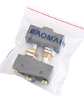 General Purpose Micro Switch With Panel Mount Plunger, Momentary SPDT 1NO 1NC, Screw Terminals, 15A Rated At 125/250/480VAC, 2-pack
