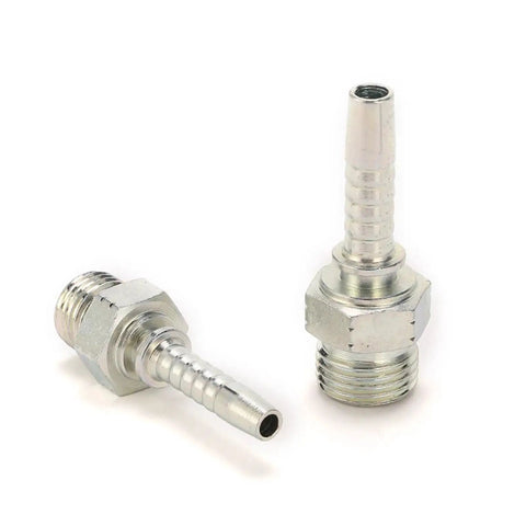 100 Pack ORFS Male Threaded O Ring Seal Hydraulic Hose Fittings Set For Female 13 By 16 By 12 DN R1 R2 1SN 2SN High Pressure Hydraulic Line Connectors With Leak Free O Ring Seals, silver steel fittings
