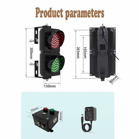 Heavy Duty Traffic Light Featuring Ridiculously Bright Red Green Dual Leds Built Like A Tank For Dock Operations Ip 65 Weather Resistant Warning Beam Anti Glare Sun Shield