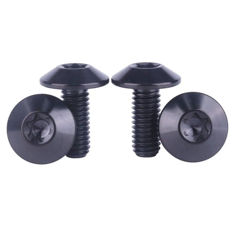Set Of 4 Titanium Button Torx Head Bolts M6 For Bikes And Motorcycles 12Mm 15Mm 20Mm 25Mm Grade 5 Fully Threaded Black