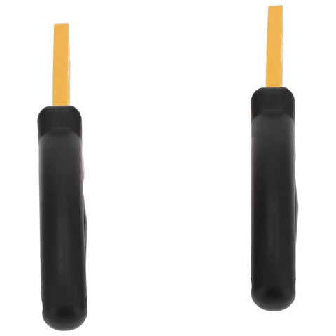 Heavy Duty Magnetic Woodworking Push Stick Set With Super Grippy Handle and Strong Magnet, black handle side view.