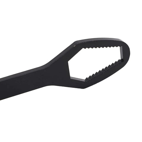 Close-up of a Double End Self Tightening Wrench Set For 8 To 22mm 2 Piece Handy Tool Kit For Quick Nut Gripping No Slip Clamp Easy Home Repair Durable Black Finish