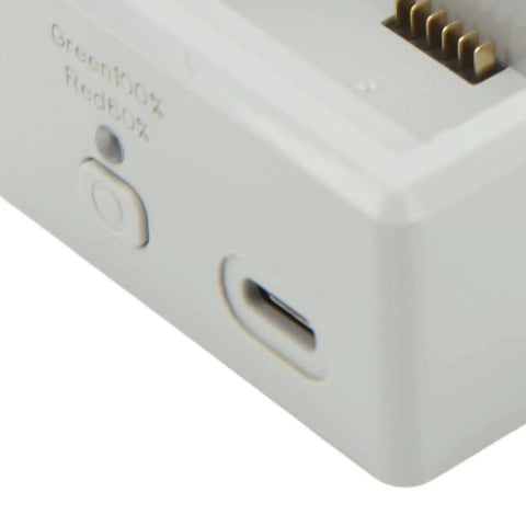 Close-up of charging port on Fast 3 Port Drone Battery Charger Station With PD Power Delivery Intelligent Safe Charging Hub For Mini 3 Pro