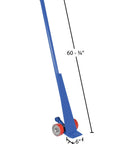 Heavy Duty Steel Pry Lever Bar With Five Foot Reach And Five Thousand Lb Capacity Built Like A Tank For Dock Workers And Riggers Demanding Real Ergonomic Relief Blue, 60.75 inch length.