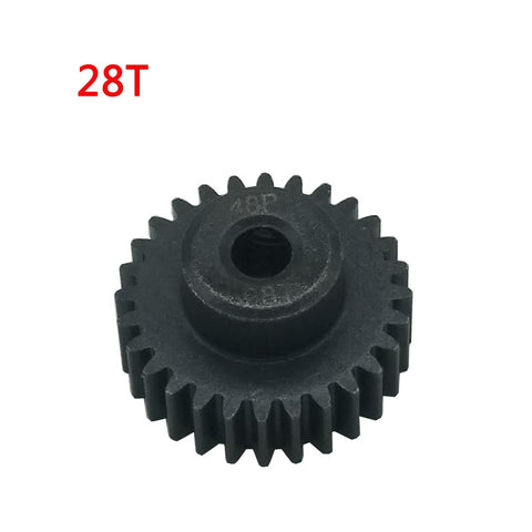 Five Pack 48P Pinion Gear Set With Screws For 3.175mm Shaft 1/10 Scale RC Cars With Brushless Motors 24T 25T 26T 27T 28T Compatible With Arrma HPI Kyosho Losi Traxxas Tamiya Associated Monster Trucks And Buggies