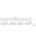 Diagram of 4 Light Bath Vanity Light Fixture That Looks Sleek And Lit, Built For Damp Locations With UL And CUL Listing, Satin Nickel Finish
