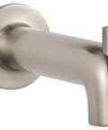 Studio S Slip On Diverter Tub Spout in Brushed Nickel, 6 Inch Spout Center, All Metal Construction for Half Inch Copper Pipe