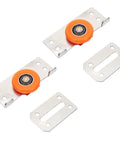 Full Extension Drawer Slides Set With Door Pulley For Sliding Cabinets, Quiet Tandem Rollers, metal bracket and orange rollers