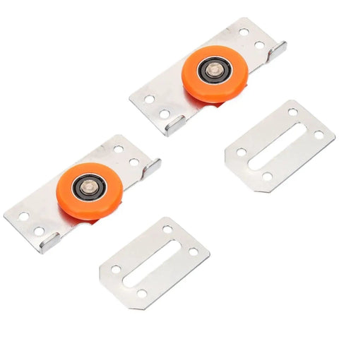 Full Extension Drawer Slides Set With Door Pulley For Sliding Cabinets, Quiet Tandem Rollers, metal bracket and orange rollers
