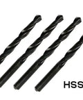 4 HSS drill bits carbon steel, 2.5mm to 12mm, suitable for wood and metal, precision ground cutting edges.