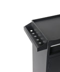 Top view of Built Tough One Drawer Tool Cart Rolling Box With Lockable Doors, Steel Construction, Black Powder Coat Finish