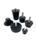 Rubber Adjustable Threaded Feet Pads For Tables And Chairs Leveling Foot Furniture Legs With Anti Shock Protection Black 4 Pack