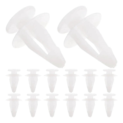 Auto Wire Clips And Door Panel Retainer Kit Plastic Push Pins Fasteners For Car Body Bumper Windshield And Interior Panels Durable Auto Clips For Quick Repairs And Easy Setup, white plastic clip set