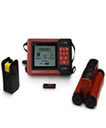 Sleek Wall Scanner And Concrete Rebar Detector Packed With Dead On Cable And Pipe Locator, Snappy Depth Thickness Gauge showing a digital display and accessories.