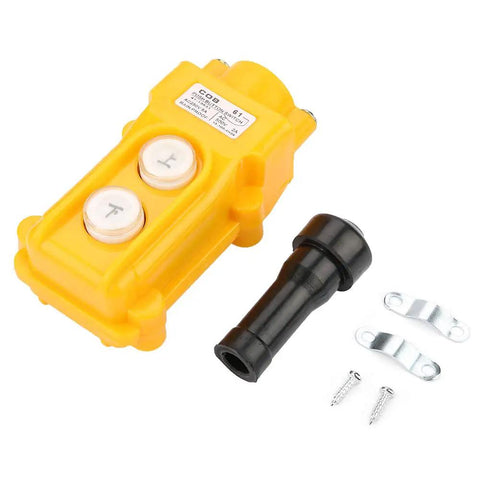 Chain Hoist Push Button Pendant Controller With Up And Down Switches Rainproof ABS Housing AC 250V 5A COB 61 Model Heavy Duty Lift Control For Industrial Hoists Applications