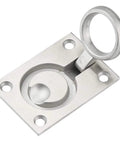 2 Pack Square Flush Pull Ring Handles For Recessed Boat Hatch Latch And Cabinet Flush Mount Hidden Lifting Ring Handles In 304 Stainless Steel