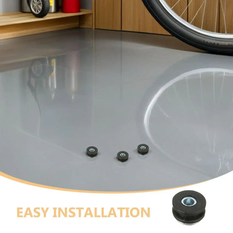 Motorcycle Shock Absorber Grommet Kit With Metal Washers And Rubber Seals Rings Dual Set Universal Fit For Long Distance Riders, damping buffer shown installed on floor