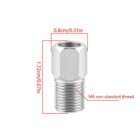 Top Tier Stainless Steel Brake Hose Fitting Bolts For Mountain Bike That Resist Rust And Provide Stable High Pressure Stopping Power So You Can Ride Hard Without Worrying About Safety Or Maintenance Hassles. M8 threaded bolt, 1.72cm