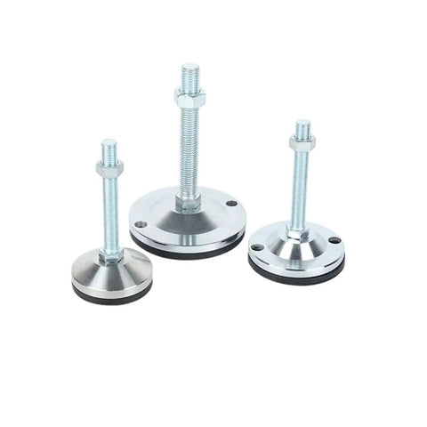 Rock Solid Heavy Duty Lathe Feet With Anti Skid Base Fixed Adjustable Legs And Articulated Leveling Feet For Secure Ground Contact