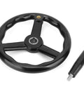 250mm Bakelite Lathe Hand Wheel with 3 spoked design and handy handle, anti-slip grip for smooth machine tool control, ideal for machinists