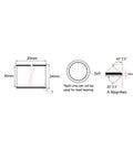 Premium Oilless Sleeve Bearings 10 Pack Self Lubricating Plain Bushings diagram showing dimensions 20mm x 30mm x 34mm and split line detail.