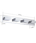 Four Light Chrome Bathroom Vanity Light Over Vanity 27 Inch LED Bath Bar Fixture 24W 6000K Daylight Modern Mirror Lighting