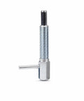 Rock Solid Threaded Spring Indexing Plunger Pin With Sturdy L Handle Smooth Locking Positioner for machinists, silver steel design