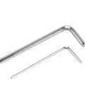 Two silver L-shaped hex keys, small and medium sizes, used for assembly or adjustments in Mini Lathe Live Center Double Bearing Revolving Center.