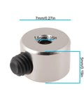 20pcs 1.5mm Quick Release Locating Rings, Metal Clamping Collars With Grub Screw, 7mm OD, 1.5mm ID, 5mm Thick, Silver Finish, side view