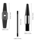 Heavy Duty Screw Extractor Set With Dual-head Design For Easy Bolt Removal And Broken Water Pipe Screw Fixing, Simple To Use Plumbing Tool Kit Great For Home Repairs, 3 sizes