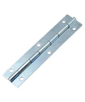 Heavy Duty 6 Inch Flush Mount Cabinet And Box Door Hinge For Industrial Iron Or Stainless Steel Flat Opening Extended One Piece Built Tough Long Lasting Durability, showing metal hinge.