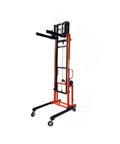 Heavy Duty Electric Lifting Platform For HVAC And Cold Storage Install With Thickened Steel Build displayed at an angle, showcasing hoisting capability.
