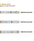 10 Pack 2 Pin Solderless LED Strip Connectors For 8mm Wide 3528 2835 Single Color Flex Strips showing compatibility options