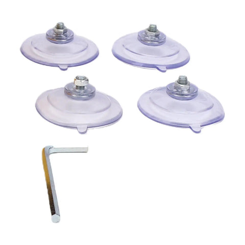 Four suction cups for secure use with Compact Cordless Bench Grinder With 5500Rpm Motor, compatible with Dewalt batteries.