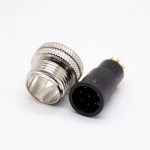 M12 Connector 8 Pin Straight Male Overmolded Solder Cup Unshielded A Code For Sensors Industrial Cameras Motor Controllers And Automation Gear With 12mm Thread Joint Thread Locking And Anti Vibration Design Easy Quick Connect