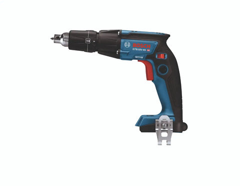 Side view of Auto Feed Attachment For GTB18V-45 Screwgun Lets You Fasten Screws Quickly In Repeatable Rows With Minimal Refills