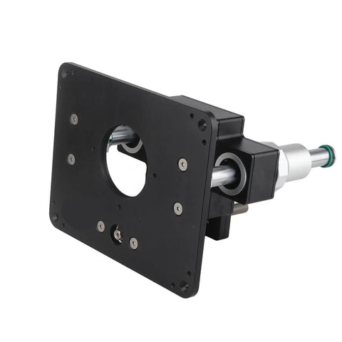 Heavy Aluminum Router Table For Tenoning And Grooving Black Woodworking Fence Jig with mounting plate and rods