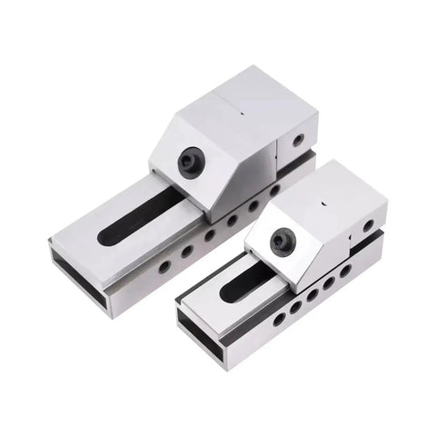 Ready Stock CNC Workholding Vise for Milling and Machining, Precision QKG38 QKG50 Two Size Kit, Heavy Duty Clamp, Easy Setup, Stable Fixture for CNC Tables and Workshop Projects, two silver steel vises