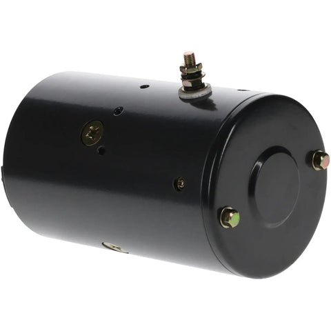 Side view of black Drop-In Liftgate Hydraulic Pump Motor 12V CCW For Tailgate Power Unit With Slotted Shaft Replaces 229272 2200072 W8943 W8943D