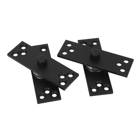 Black heavy duty pivot hinge with 220lbs capacity and 360 degree rotation stainless steel concealed door hinge with ball bearing mechanism.