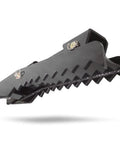 36 Inch Weld On Backhoe Thumb Clamp With Five Eighths Inch Steel Plate, side view, heavy duty adjustable assembly, black steel material