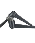 Grip It Tight Adjustable Clamping Lever With Quick Release Push Button Ratchet High Carbon Steel Thumbscrews For Male And Female Threads No Sweat Precision Tool Kit Black side view showing the lever and threaded screw.