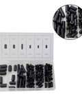 Rubber Vacuum Cap Set 80 Pack Multi Size For Line Blocking And Hose Protection In Carburetor Manifold Systems in storage box