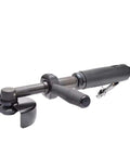 High Output Pneumatic Angle Grinder With Long Reach Extension Air Powered Cutting And Polishing Rig showing extended handle and cutting head.