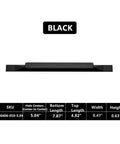 Black Cabinet Pulls 5 Pack Long 7.87 Inch Length With 5.04 Inch Center To Center Hole shown in black with dimensions.