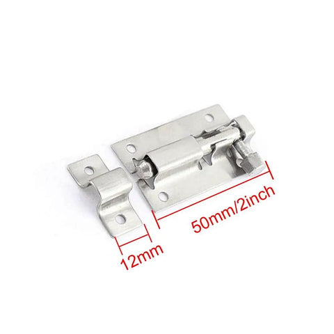 Security Door Window Latch 50mm 2 Inch Stainless Steel Sliding Bolt Lock For Interior Exterior Use Heavy Duty Gate Hasp For Doors Cabinets Drawers And More 10 Pack