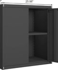 Locking Metal Wall Cabinet for Garage With Doors and Adjustable Shelf, heavy duty wall mounted steel storage cabinet with open door
